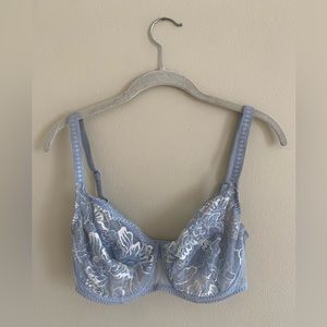 Simone Perele Promesse Full Cup Lace Bra, Platinum Blue 30G (EU)/ 30F (UK)